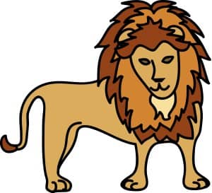 simple lion clip art