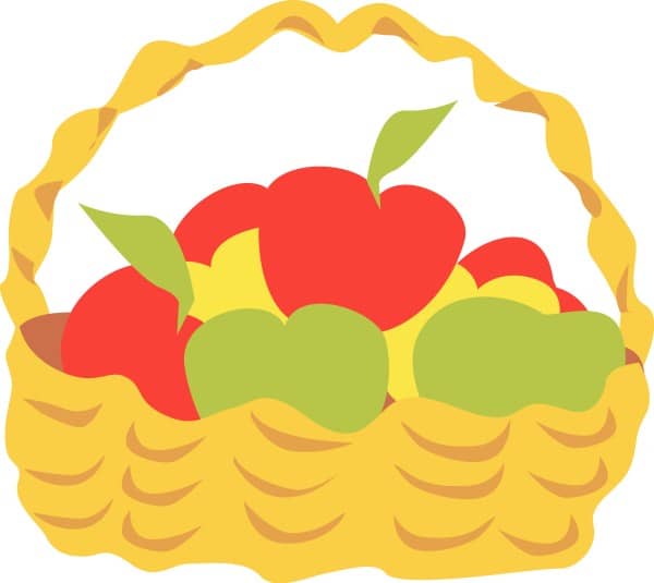 Summertime Basket of Apples