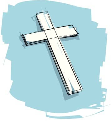 white baptism cross clip art