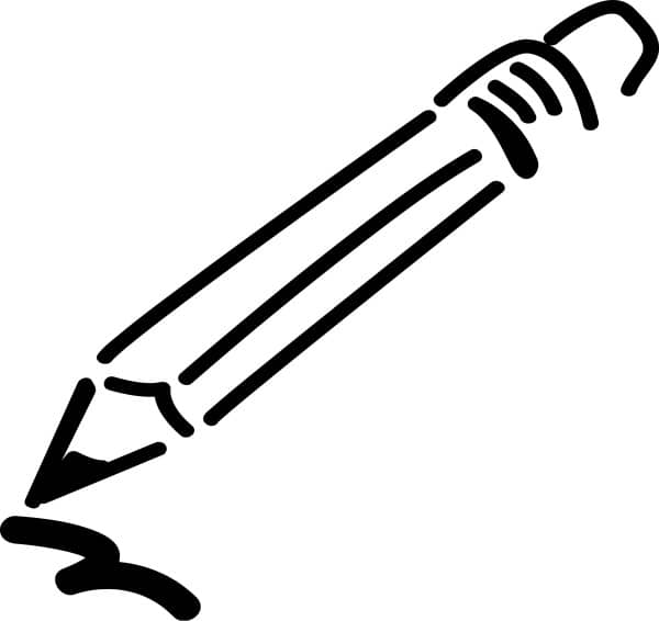 writing clipart black and white