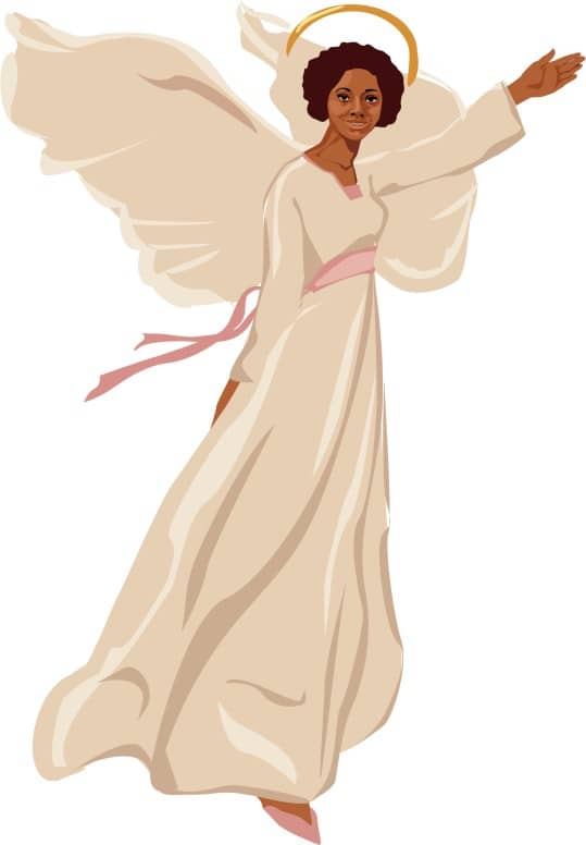 Female Angel Flying Clipart