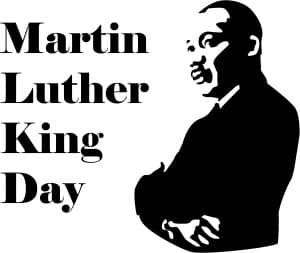 Martin Luther King Day with Silhouette