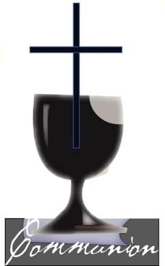 Black Communion Cup with Cross