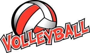 Volleyball in Red and White
