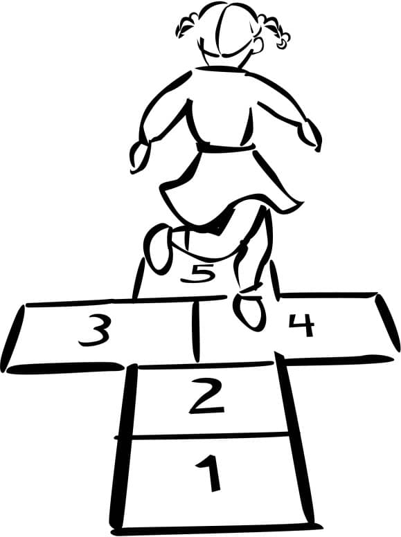 Hopscotch in Black and White