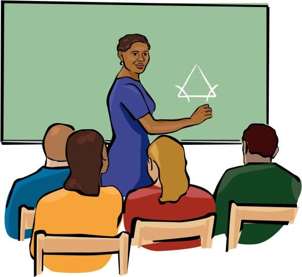 African American Teacher Clipart in Color