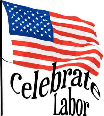Flag with Celebrate Labor