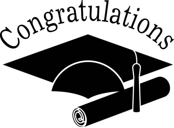 Congratulations Grads Black and White Clip art