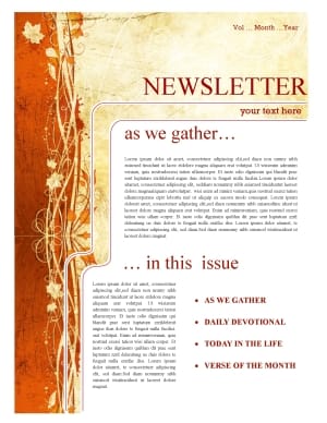 As We Gather Church Newsletter