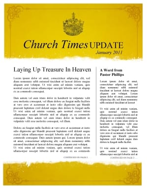 Royal Church Newsletter Template