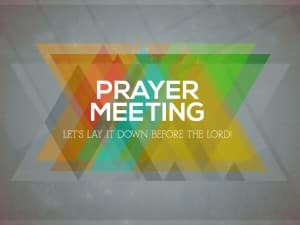 Prayer Meeting Church Service Still