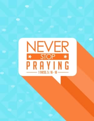 Never Stop Praying Ministry Flyer