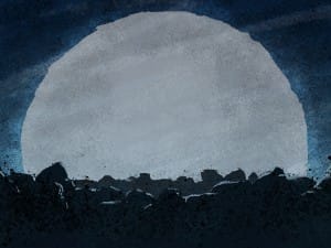 Good Friday Moon Worship Background