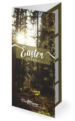 Easter Sunday Forest Church Trifold Bulletin