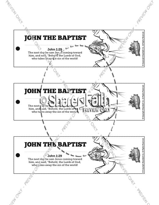 John The Baptist Bible Bookmarks