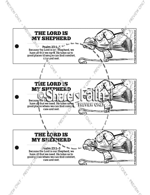 Psalm 23 The Lord Is My Shepherd Bible Bookmarks