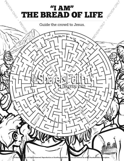 John 6 Bread of Life Bible Mazes