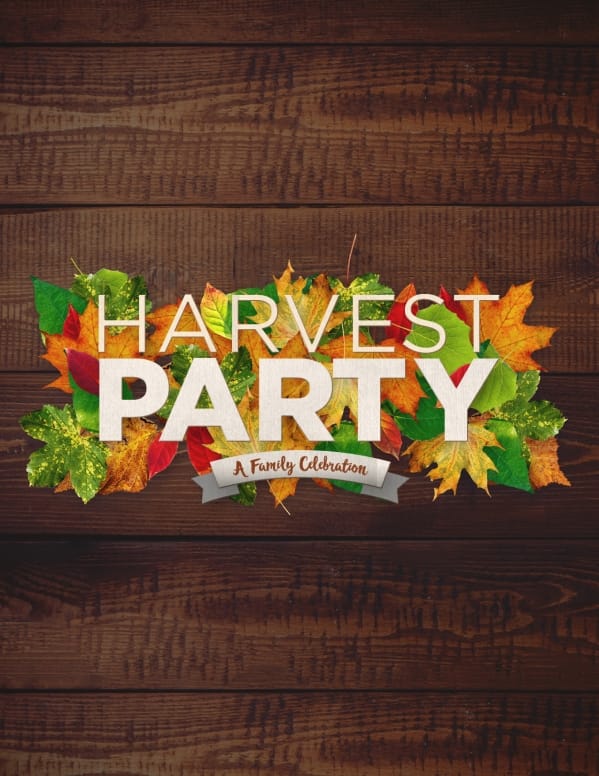 Fall Harvest Party Church Flyer