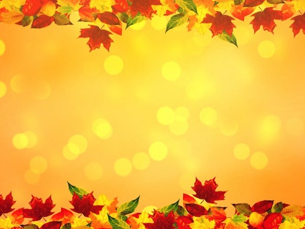 Thanksgiving Autumn Leaves Worship Background