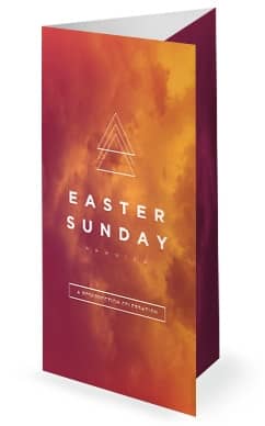 Easter Sunday Service Trifold Bulletin