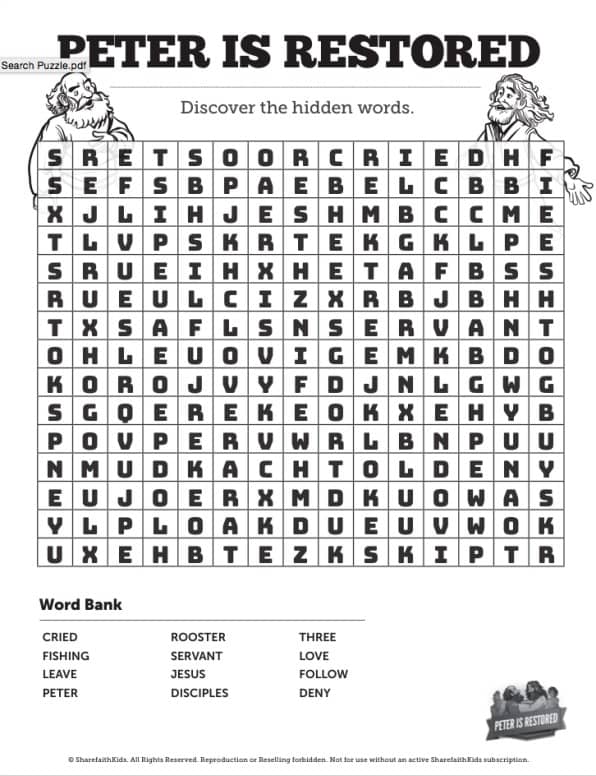 sharefaith-media-john-21-peter-is-restored-bible-word-search-puzzle