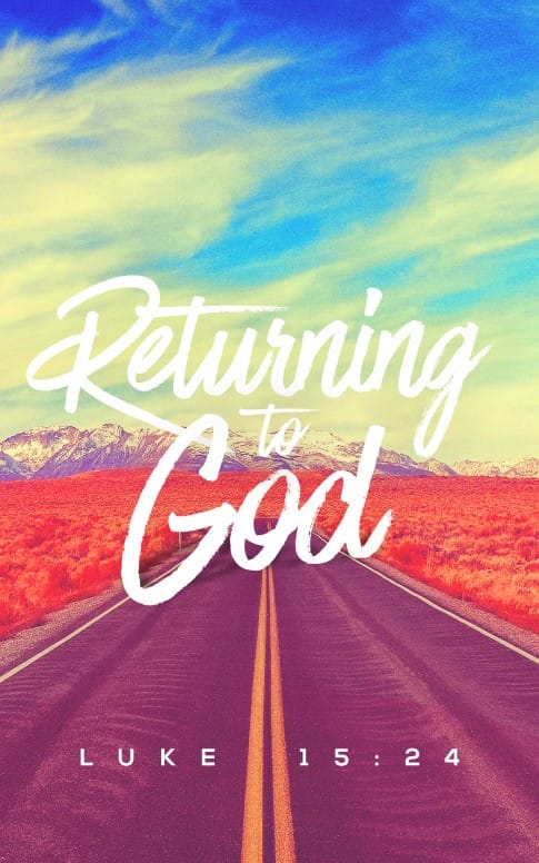 Returning To God Church Bulletin Cover Template