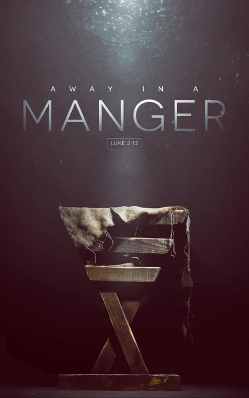 Manger Of Jesus Christmas Bulletin Template
