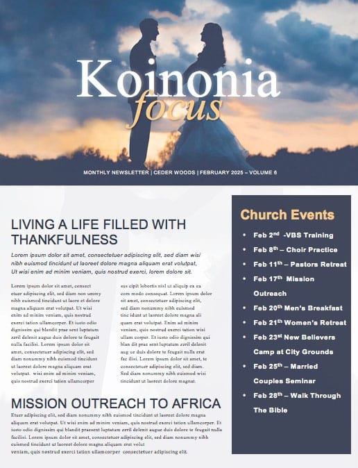 Love Is Bible Verse Church Newsletter – ShareFaith Media