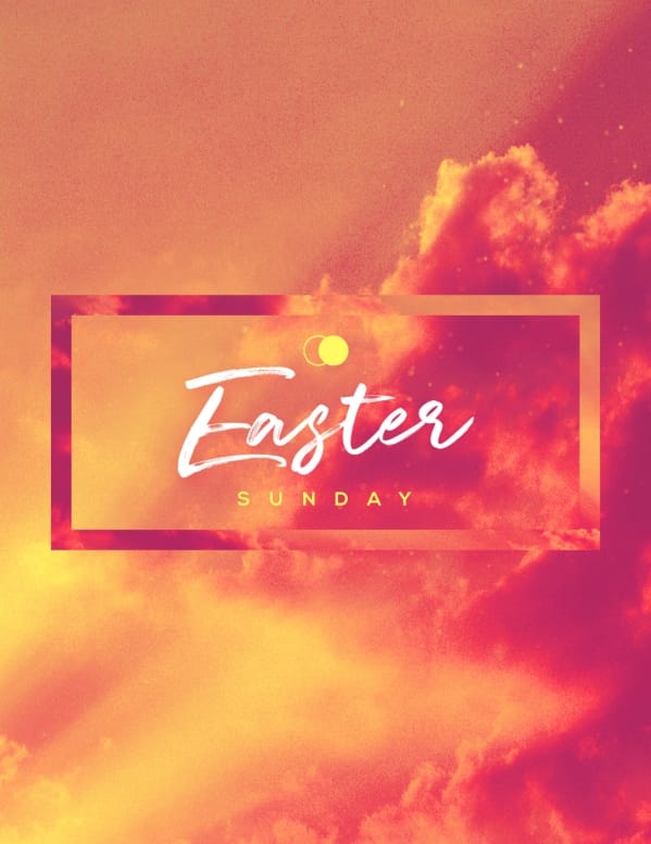 Easter Sunday He Has Risen Flyer Template
