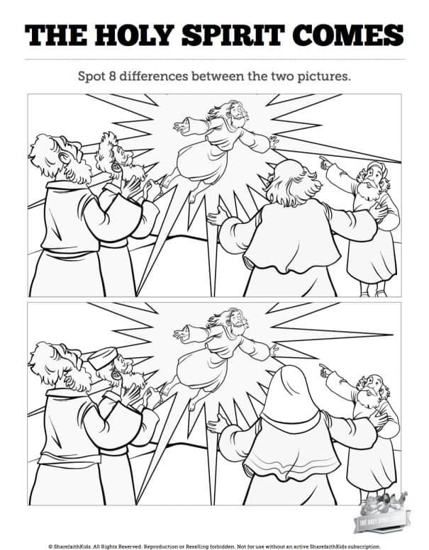 Acts 2 The Holy Spirit Comes Spot the Differences