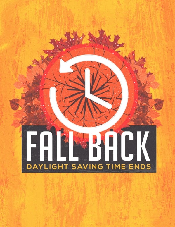 Fall Back Daylight Savings Flyer