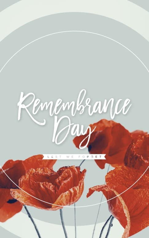 Remembrance Day Poppies Church Bifold Bulletin