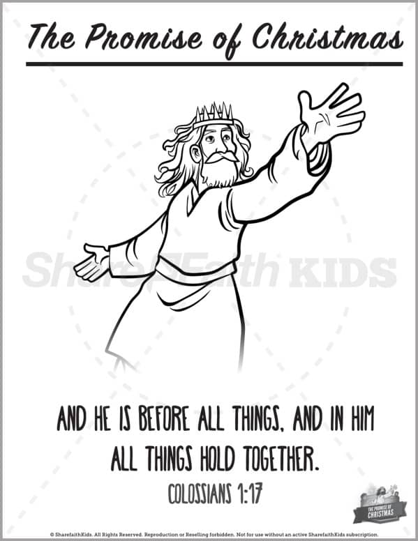 Matthew 2 The Promise of Christmas Preschool Coloring Pages