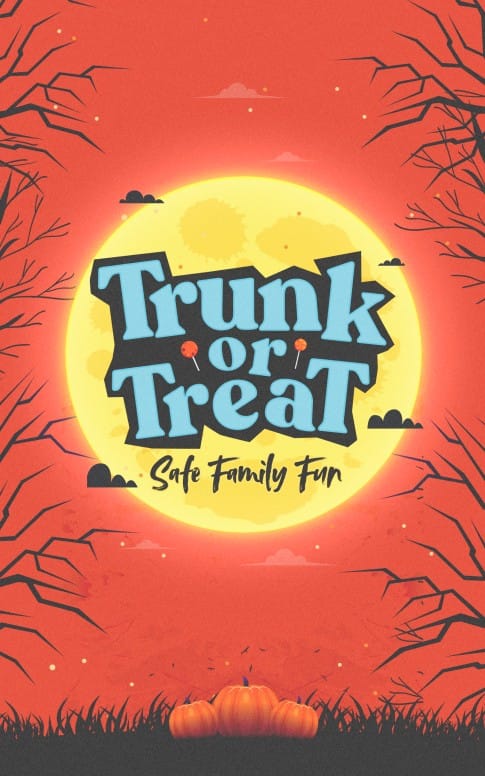 Trunk Or Treat Pumpkins Church Bifold Bulletin