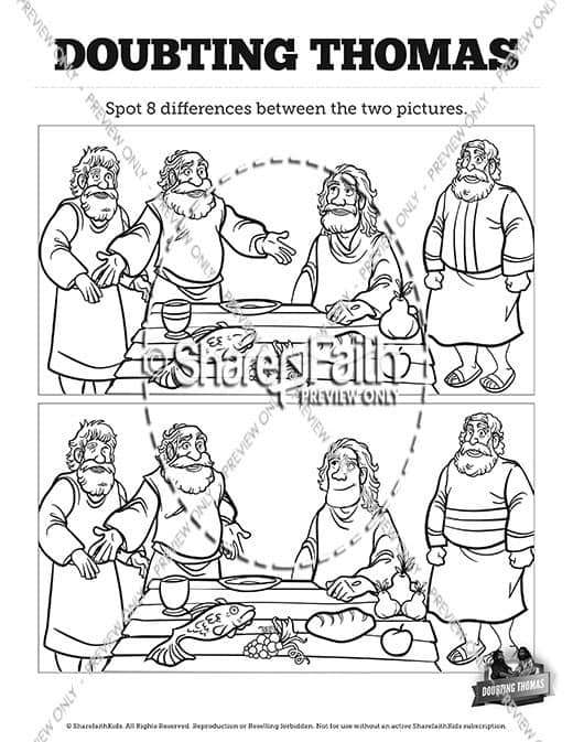 doubting thomas coloring pages