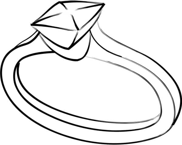 diamond ring coloring pages