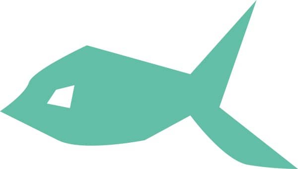 Turquoise Fish Symbol