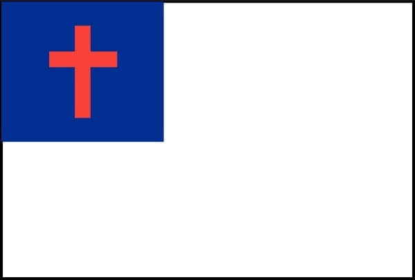 Red White and Blue Cross Flag