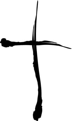 Painted Cross in Black