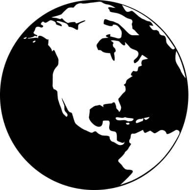 Relief Globe   White and Black