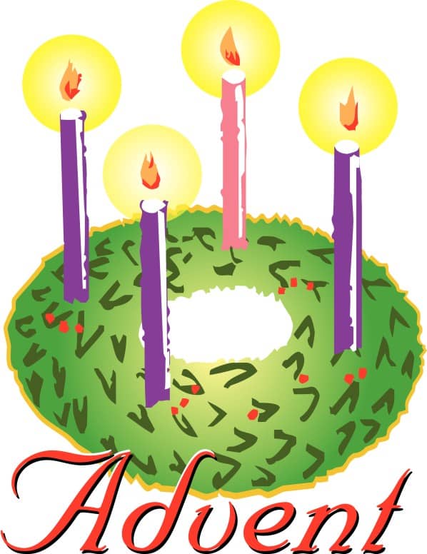 weekly advent candles clip art