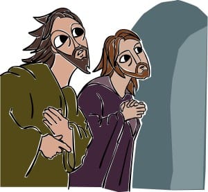 John and Peter Observe the Empty Tomb