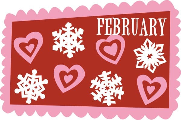 Hearts and Snowflakes in February