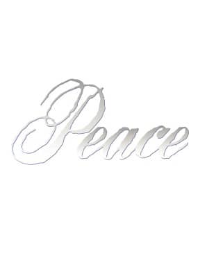 Peace Word Art   Silver