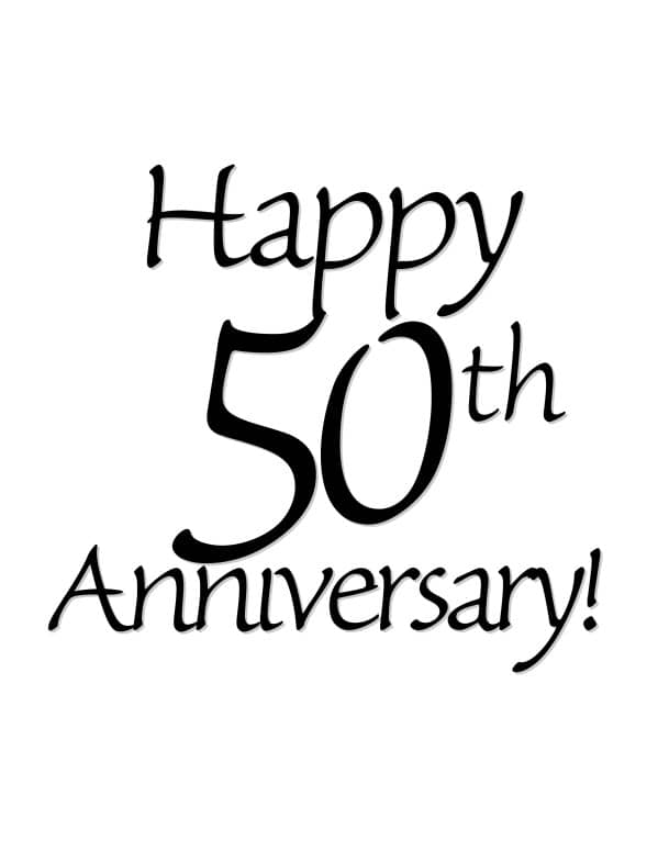 Happy 50th Anniversary! Wordart