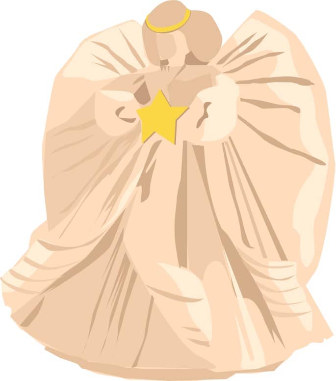 Angel with Gold Star Christian Clipart