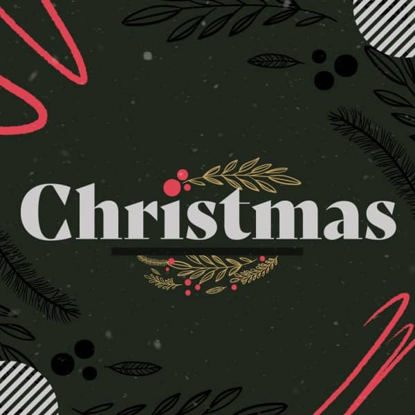 Dark Christmas Social Media Graphics by Twelve Thirty Media