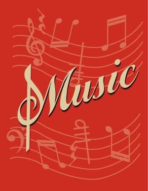 Music Flyer Red Background