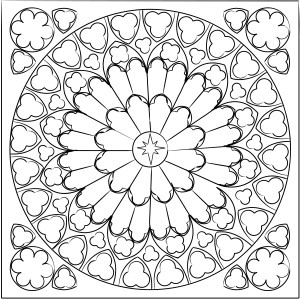 Black and White Rose Window