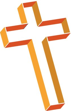 Multilevel Cross in Shades of Orange